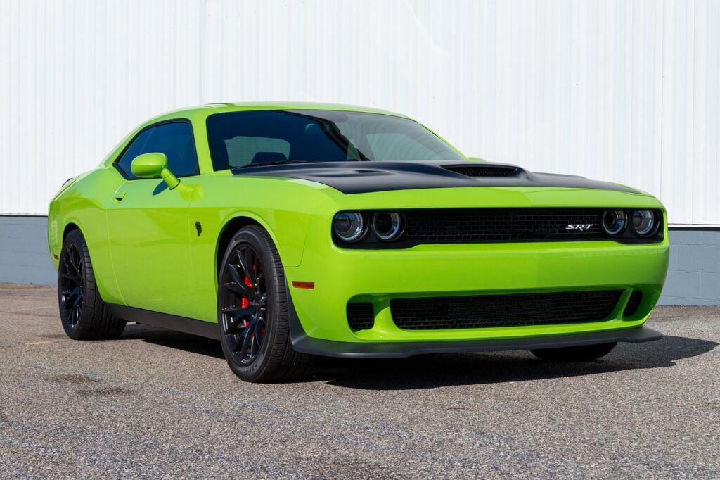 dodge, car wallpapers, hellcat, vehicle, automobile, hotrod, mopar, car, challenger, green